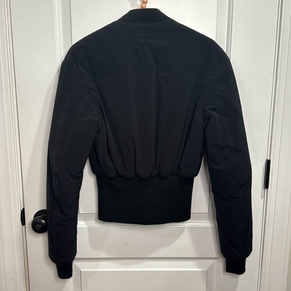 T ALEXANDER WANG BLACK CROPPED BOMBER JACKER 4 - Picture 8 of 14